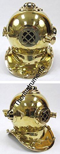 Vintage Solid Brass Scuba Deep Diving Divers Helmet Mark V US Navy Vintage Rustic Vintage Home Decor Gifts
