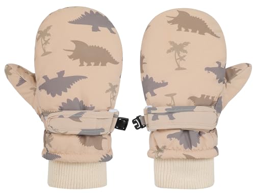 Slivery Color Toddler Gloves Kids Mittens Winter Warm Lined Fleece Gloves Waterproof Baby Boys Girls