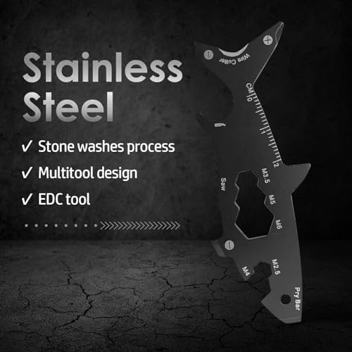 Ledeak 15 in 1 Multi Tool EDC Pocket Multitool Portable Stainless Steel Outdoor Survival Tool Gadgets Saw Screwdriver Wire Cutter Bottle Opener with Paracord Carabiner Keychain for Camping Hiking - Image 2