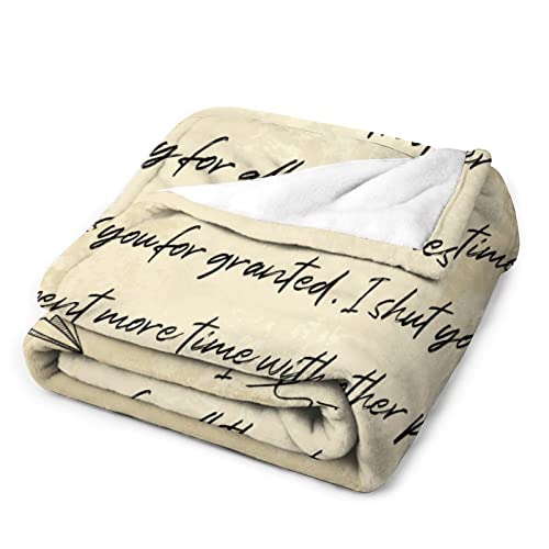 Couverture papa flanelle douce : plaid avec message d'amour chaleureux - 4