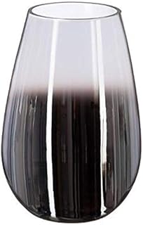 Paris Prix Atmosphera Créateur d'intérieur - Vase Bombé Fumé 23cm Noir & Transparent