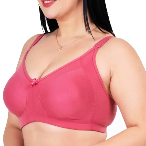 Image of Fashiol Women's Full Coverage Non Padded Plus Size Minimizer Bra | Detachable Straps D Cup Bras - Multicolor