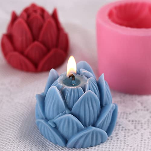 Lotus Flower Silicone Soap Mold Candle Mold Fondant Chocolate Cake Candy Mould Resin Clay Baking Pastry Tools #TOP2
