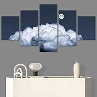 SIGNWIN 5 Panel Canvas Wall Art Astronomy & Space Contemporary Cosmic Dramatic Green Group Photography Realism Ultra for Home Decorations Ready to Hang - 60