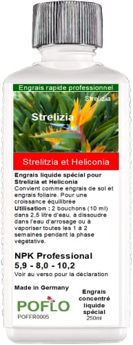 POFLO Engrais pour Strelitzia, Heliconia, engrais liquide Premium de la gamme pro (250ml)