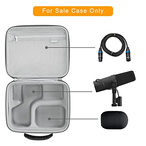 Rlsoco Case For Shure Sm7B Vocal Dynamic Microphone & Mv7 / Mv7X Usb Podcast Microphone (Grey) #TOP2