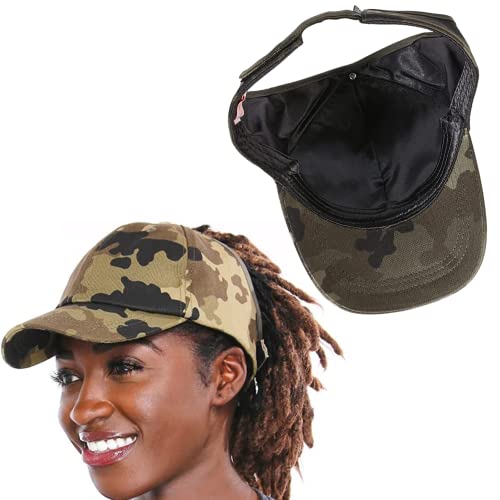 Beautifully Warm Satin Lined Baseball Hat For Women | Ponytail Hat For Curly Natural Hair | Backless Cap | Curl Hair Cap Fatigue #TOP14
