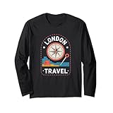 LONDON ENGLAND ロンドン 旅行 イギリス 観光 風景 飛行機 スーツケース 都市 長袖Tシャツ