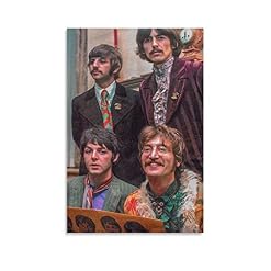 LORGL Poster décoratif vintage The Beatles – Impression sur toile – Pour chambre à coucher – 30 x 45 cm - Les Beatles, Paul McCartney, John Lennon, RIngo Starr, George Harrison