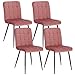 Produktbild Lestarain 4 Stücke Esszimmerstühle,Samtstuhl Küchenstuhl Wohnzimmerstuhl Wohnzimmerstuhl für Küche Wohnzimmer Esszimmer Büro Rosa