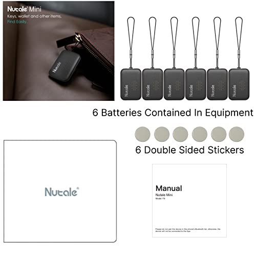 Key Finder MINI, Bluetooth Tracker Item Locator with Key Chain for Keys Pet Wallets or Backpacks and Tablets Batteries Include (Black, 6 Pack) Key Finder MINI, Bluetooth Tracker Item Locator with Key Chain for Keys Pet Wallets or Backpacks and Tablets Batteries Include (Black, 6 Pack)