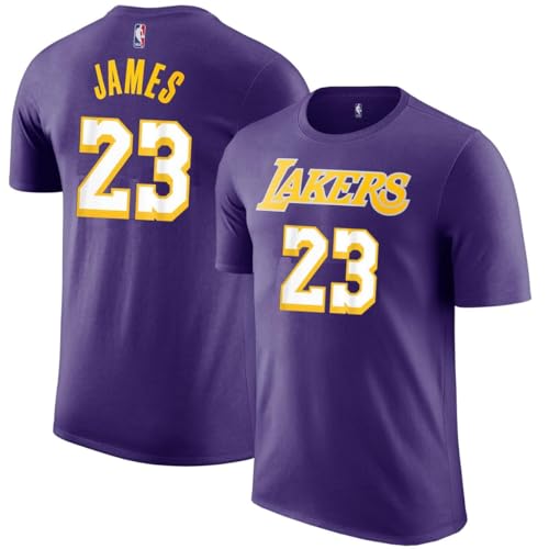 Camiseta Lebron James Lakers morada ideal para entrenar y jugar en el parque
