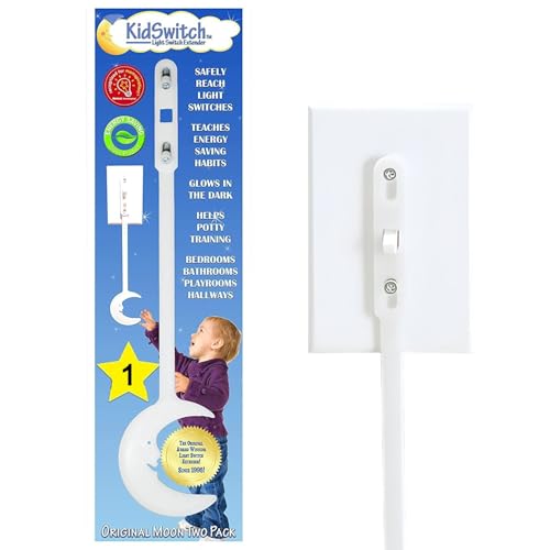 Kidswitch Light Switch Extender for Kids (1 Pack) - Glow in The Dark for Toddlers - Kids Light Switch Extender - Quick Install, Easy Grab Extension, Award Winning