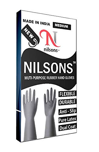 nilsons™ Multipurpose Non Slip Rubber Reusable Gloves for Gardening Dishwashing Scrubbing and Cleaning 12inches (B08MLLYQQ8) Amazon Price History, Amazon Price Tracker