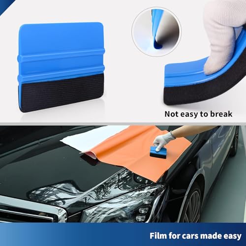 NCZCDZSW Folierungs Werkzeug 24 Stück Rakel für Folie Rakel Set für Folierung Folienrakel Auto Folierungs Werkzeug mit 2 Filzrakel Rakel Präzisionsmesser Plastikspachtel Cutter Messer mit 15 Klingen