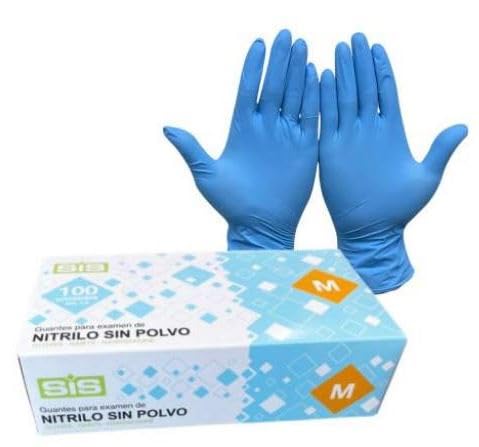 Guanti Nitrile senza polvere - Spedizione 24h - Monouso resistente senza polvere dispositivo medico ipoallergenico senza lattice | Medici chef, estetiste, tatuatori, uso alimentare (1000, S)