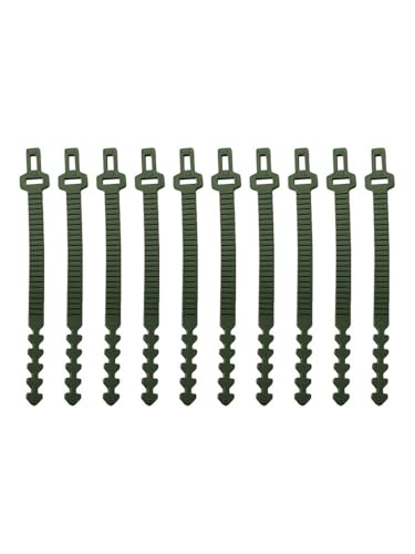 FACAIIO Lot de 10 attaches d'arbres en caoutchouc souple pour jardin, réglables de 24 cm, protection UV, pour arbres et poteaux