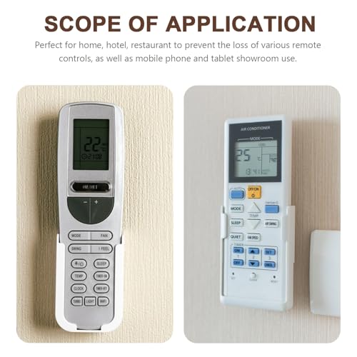 Soporte para control remoto fácil de usar con cable antipérdida duradero de plástico blanco 5
