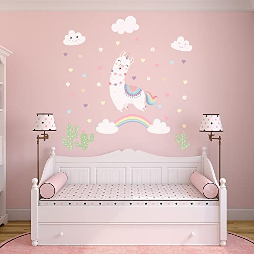 Vinilos decorativos unicornios y flores para pared niña miniatura 3