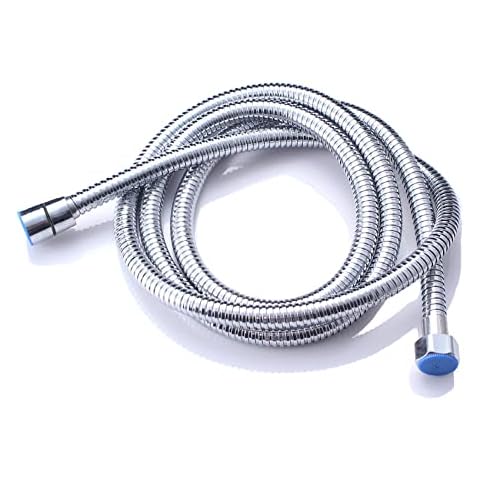 Shower Hose,2m (78") Stainless Steel Chrome Shower Hose Pipe Universal Replacement Shower Pipe with 2 Washers, High Pressure Resistance Anti Kink Shower Hose Flexible Shower Hose for Bathing Cover