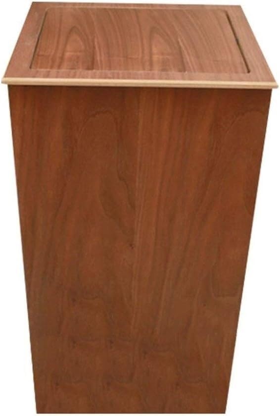 Papelera de madera exterior de alta resistencia y tapa para entornos exigentes