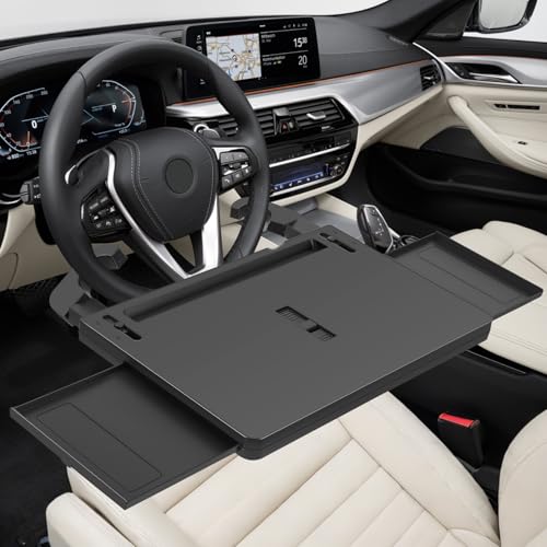 Plateau pour Volant de Voiture,Plateau Multifonctionnel Pliable pour Voiture,Tablette pour Volant Pouvant Supporter Jusqu'à 10 kg pour...