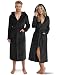 Twinzen Damen & Herren Kuschelfleece Morgenmantel mit Kapuze L -...