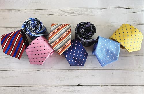 Image of KissTies Mens Necktie Polka Dot Ties For Men Classic Dressing Tie + Gift Box