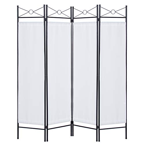 Best Choice Products 6ft 4-Panel Folding Privacy Screen Room Divider w/Steel Frame, White Best Choice Products 6ft 4-Panel Folding Privacy Screen Room Divider w/Steel Frame, White
