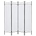 Best Choice Products 6ft 4-Panel Folding Privacy Screen Room Divider w/Steel Frame, White