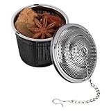 Edelstahl Gewürzkugel - Teefiltersieb für Suppe, Eintopf & Hot Pot | Wiederverwendbarer Infuser Mesh Ball, Spülmaschinenfester Kochfilter für Fleisch & Brühe