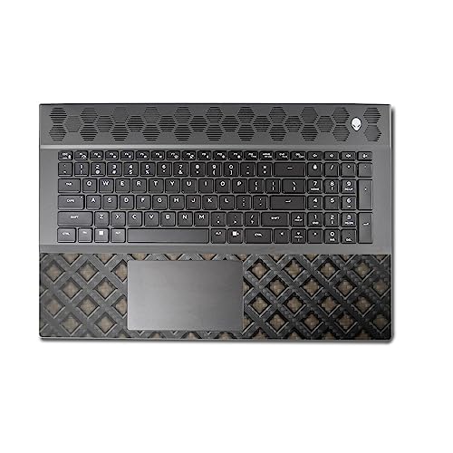 Image of MightySkins Carbon Fiber Skin Compatible with Alienware M18 R1 (2023) Full Wrap Kit - Black Wall | Protective, Durable Textured Carbon Fiber Finish | Easy to Apply & Change Styles | Made in The USA