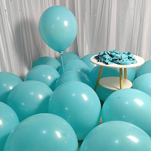Image of 90 Packa Teal Balloons 18 inch Turquoise Latex Big Balloons for Party Decorations and Events ZWZLIULIAN