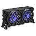 Kicker (2) 51MWLE104 - MWE 10-Inch Loaded Premium Marine Sub Encl w/Passive Radiator 4ohm & 51KXMA15001 Marine Amp Bundle (Includes LED Remote)