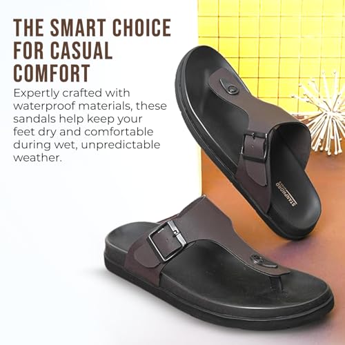Image of STANPHORD Men's Vintara Thong Stylish & Fashionable Boys | Lightweight Comfortable Durable Slip on Adjustable Strap Sandal Slipper for Man | Everyday Comfort Chappal