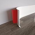 COUKIU Flexible Baseboard Molding Trim, 4 Inch x 40 Feet Self-Adhesive Vinyl Wall Base Cove Base, Peel and Stick Rubber Wall Base Moulding Trim(White)