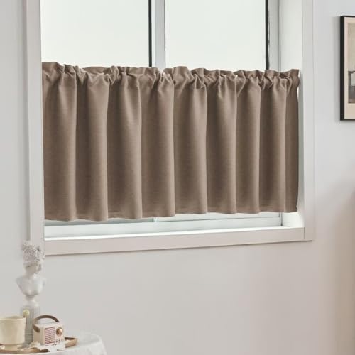 唐土工房 カフェカーテン 遮光 160cm丈 幅90cm 小窓用 遮光カーテン 1級遮光 断熱 遮熱 高密度布 目隠し UVカット 防寒 保温 防音 省エネ 間仕切り 無地 厚手 おしゃれ 短い キッチン お風呂 トレイ 子供部屋 廊下 洗える 1枚 ブラ