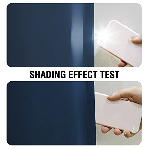 100% Blackout Curtains 108 Inches Long (2 Layers) Full Light Blocking Lined Window Curtain Draperies For Bedroom Thermal Insulated Soft Thick Silky Grommet 2 Panels, Navy With Black Liner #TOP3