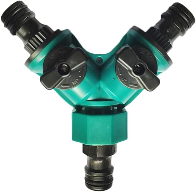 2 Way Garden Water Pipe Connectors Hose Splitter Y Shape Diverter Adapter Switch Valve