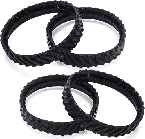 2025 Upgraded R0526100 Exact Track Replacement Swimming Pool Cleaner Tire Track Wheel Fit for Zodiac Baracuda MX6/MX8 Made of Heavy Duty Rubber Increase Parts Life Cycle by 50% (4 Pack) by Romalon