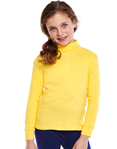Image of Leveret Girls Boys & Toddler Solid Turtleneck 100% Cotton Kids Shirt (2 Toddler-14 Years) Variety of Colors