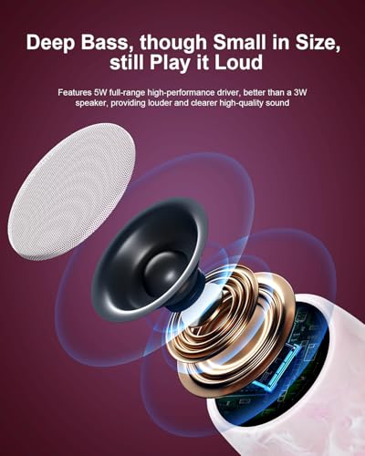 Image of comiso Small Speaker, IPX7 Waterproof Bluetooth Speaker with Stereo Sound and Robust Bass, Mini Speakers with Hands-Free Call, Portable Speakers for Shower, Indoor & Outdoor, Gift for Men, Women