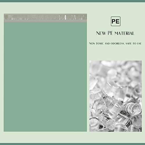 Image of Metronic Poly Mailers 14.5x19 50PC Large Shipping Bags in Grayed Jade Green | Strong Adhensive Self Seal Mailers Poly Bags, Waterproof and Tear-resistant Shipping Envelopes, Mailing Bags for Clothing
