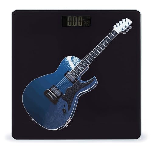 Báscula Digital Azul con Vidrio Templado para Peso Corporal miniatura 1