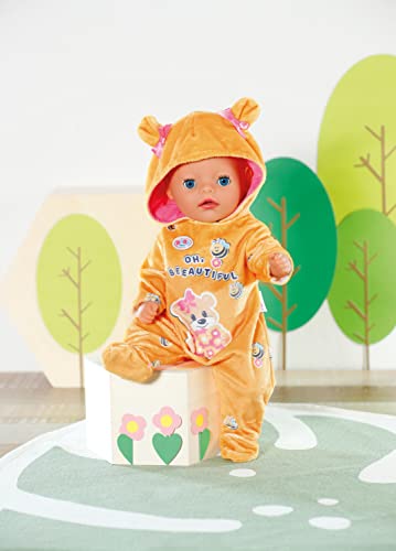 Baby born Little Bear Onesie 834619, Accessories for Dolls up to 36cm, Features Super-Soft Fabric with Hood and a Hanger - Image 2