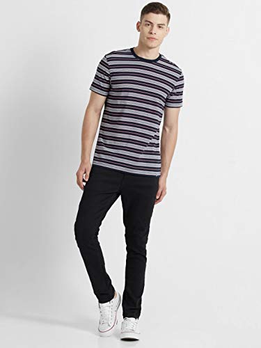 Image of Jockey 2717 Men's Super Combed Cotton Rich Striped Round Neck Half Sleeve Regular Fit T-Shirt