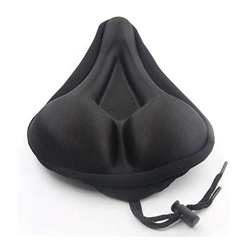 SUPEROK Funda para Sillín de Bicicleta,Cómodo Suave Gel Sillín de Bicicleta Asiento Ciclo Cojín Bicicleta Pad Cover,para Bicicleta de Montaña Bicicletas de Crucero y Bicicletas Estacionarias