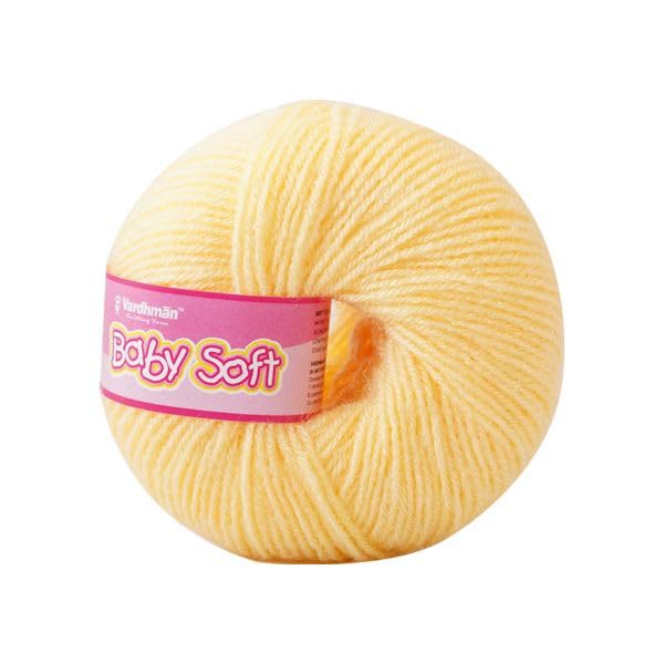 Image of Vardhman BabySoft Knitting Yarn | 100% Acrylic Wool | 4 Ply | Thin Knitting & Crocheting Hook Thread & Lightweight | Special Baby Wool | 150 Grams (6 Balls of 25g) | Machine Washable | Ideal for Blankets, Hats, Booties Ultra-Soft for Baby Sweaters, Blankets, Caps, Socks, Soft toys, Art & craft (Subtle Shades)