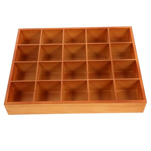 Image of 20 Compartment Wooden Storage Box Stable Practical Underwear Storage Case Socks Organizer Sundries Container Storage Box for Socks Panties