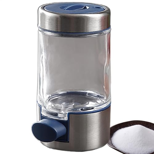 Salero con tapa | Dispensador de condimentos en botella, salero de vidrio, dispensador de pimienta, recipiente para condimentos, herramientas de cocina, agitador de condimentos